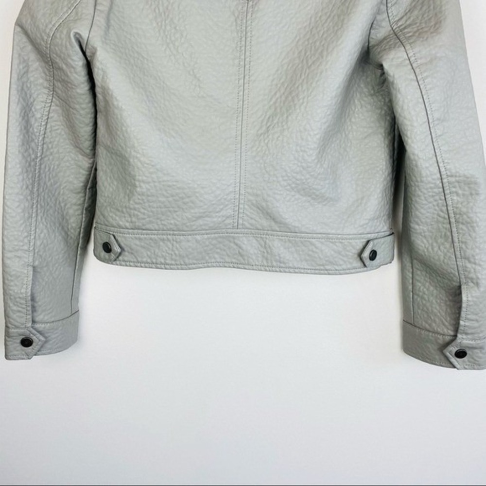 Jack by BB Dakota Vegan Leather‎ Grey Moto Jacket Size X-Small - Picture 9 of 12